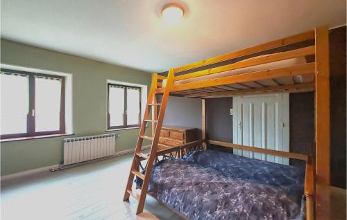 a bedroom with two bunk beds and a ladder at Gorgeous Apartment In Saulxures-sur-moselott With Kitchen in Saulxures-sur-Moselotte