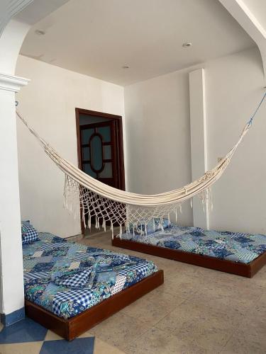 Krevet ili kreveti u jedinici u okviru objekta Casa Spa Guadalupe