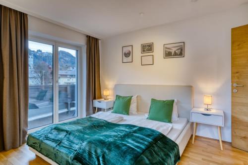 מיטה או מיטות בחדר ב-Apartment Tristkogel