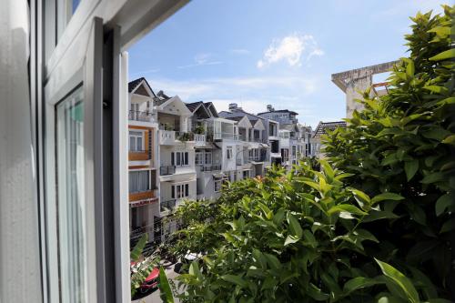 a view from the window of a building at Maxim Hotel in Da Lat