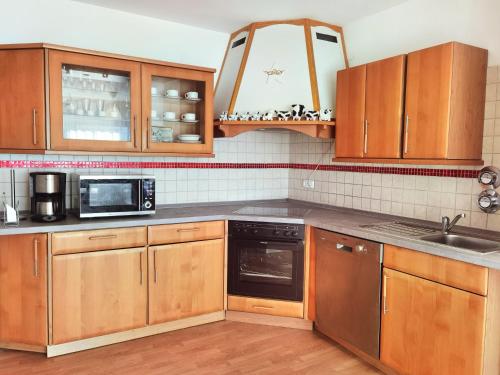 Kuchyň nebo kuchyňský kout v ubytování Haus Rist - holiday apartments ALLGÄU
