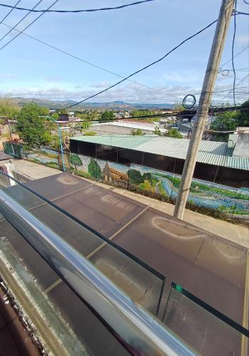a view from the window of a train at D'Villa Hotel - Homestay in Kon Tum