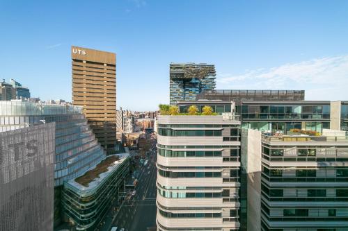 a view of a city skyline with tall buildings at Four Points by Sheraton Sydney, Central Park in Sydney