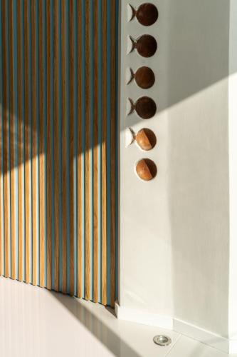 a wall with three different types of nuts on it at Laguna Blu - Resort Villa overlooking the sea on the Amalfi Coast in Vietri sul Mare