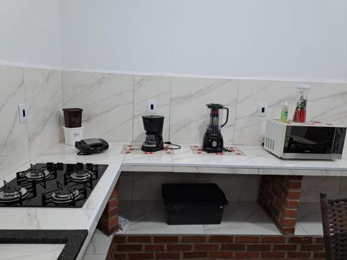 Dapur atau dapur kecil di GUI e LU ACOMODAÇOES