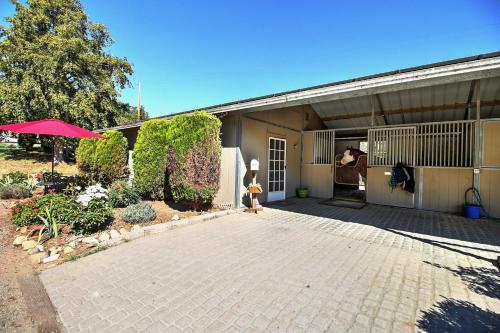 a house with a brick driveway in front of it at Wine Country Ranch Escape in Buellton