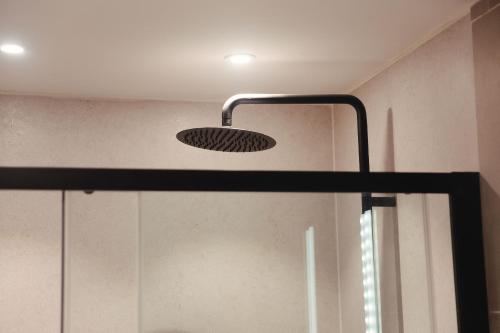 a shower with a shower head in a bathroom at MD luxury in Bruges