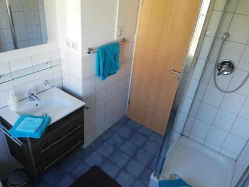 Ванна кімната в Ferienhaus Deller