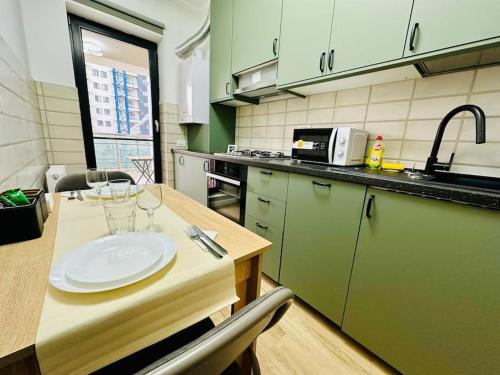 Køkken eller tekøkken på Zen Central Studio