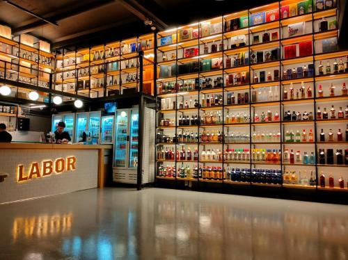 a liquor store with a lot of bottles of wine at Montmartre Monserrat Buenos Aires in Buenos Aires