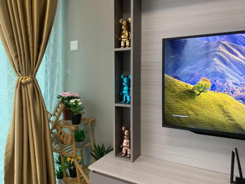 TV a/nebo společenská místnost v ubytování Corner KL Pool View RC Residence