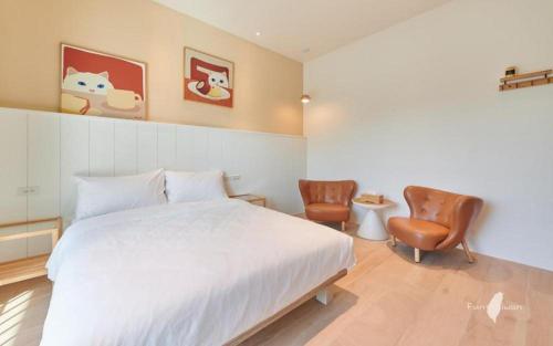 Cama o camas de una habitación en 好室一庒House in field宜蘭獨棟平房民宿 可包棟