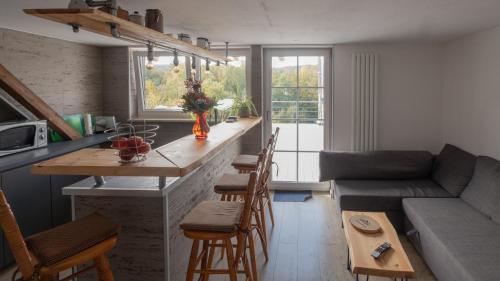 Ruang duduk di Ferienwohnung Pfaffentalblick