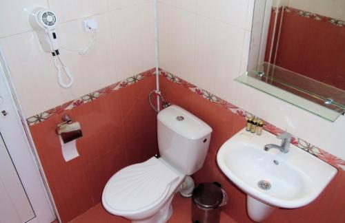 a bathroom with a toilet and a sink at Deers in Bansko