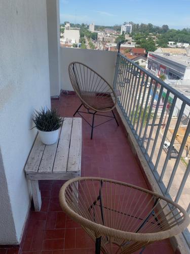Balkonas arba terasa apgyvendinimo įstaigoje Departamento en Ramallo