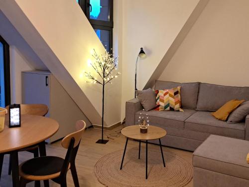 Zona d'estar a Apartman Yellow Moon