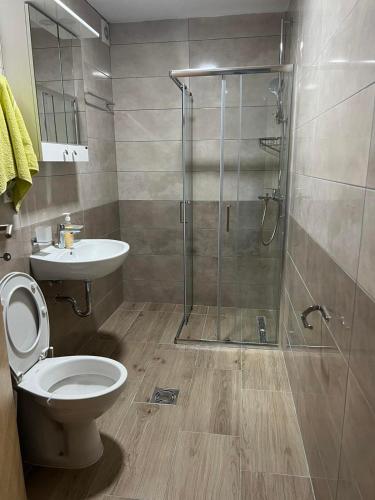 Koupelna v ubytování Apartmani Povlen 52