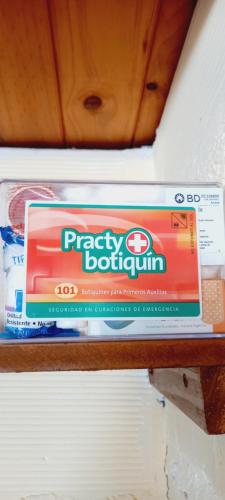 a package of toothpaste is sitting on a shelf at Departamento Anita in El Hoyo