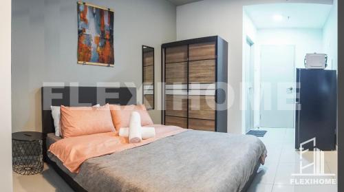 KLIA, KLIA2, Horizon Suites Sepang, Designed Studio, by Flexihome-MYにあるベッド