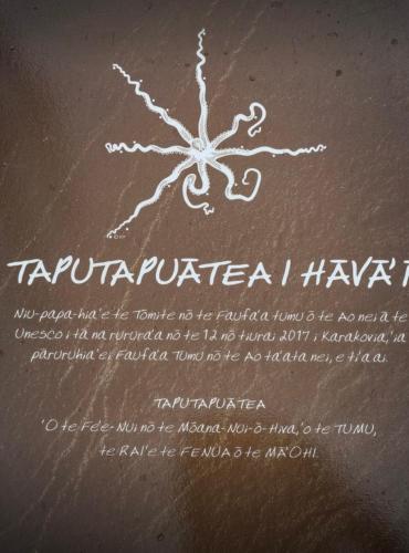 a letter with a picture of a spider on the paper at Fare Mirimiri in Uturoa