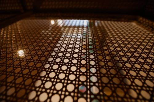 a close up of a metal floor with bubbles at Coop Safari Hotel in Tissamaharama