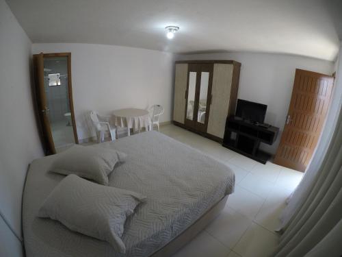 Cama o camas de una habitación en Suite Casal Ar Condicionado