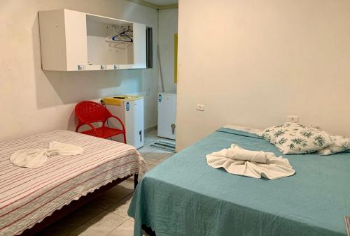 Postel nebo postele na pokoji v ubytování Pousada Piscinas Naturais