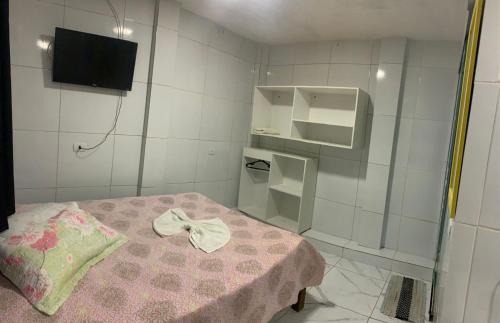 Postel nebo postele na pokoji v ubytování Pousada Piscinas Naturais