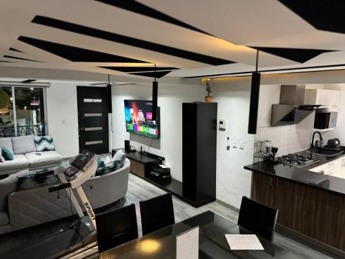 Kuchyň nebo kuchyňský kout v ubytování Hotel DABA