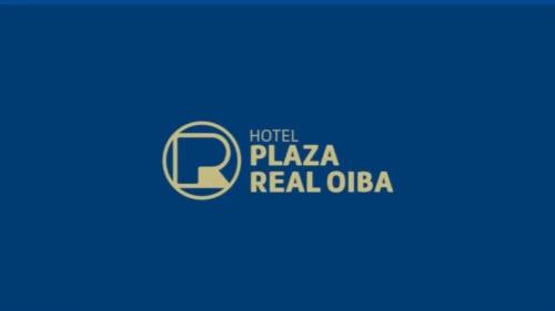 a logo for hotel plaza real olbia at Hotel Plaza Real Oiba in Oiba