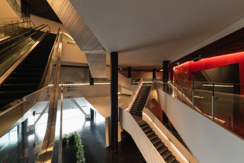 an overhead view of a staircase in a building at Villa Fontaine Grand Tokyo Ariake in Tokyo