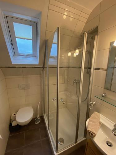 Koupelna v ubytování Ferienwohnung Rebblick