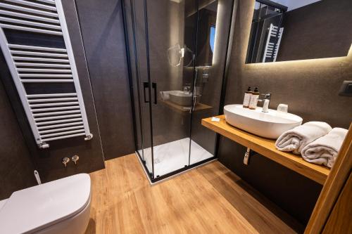 Koupelna v ubytování Hotel Iris