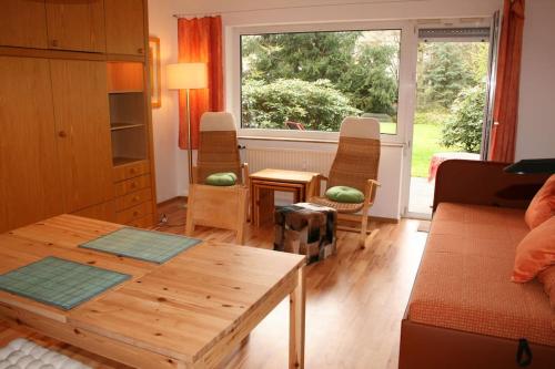 Χώρος καθιστικού στο Essen City quiet flat with terrace and garden