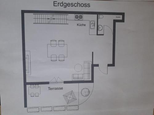 a drawing of a floor plan of an apartment at Moarhof Holzhausen in Holzhausen