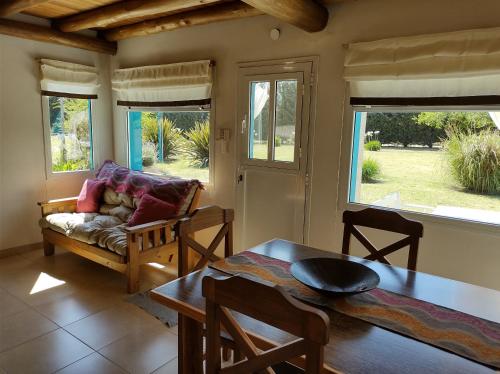 Posezení v ubytování Cabañas Mapu Suyai