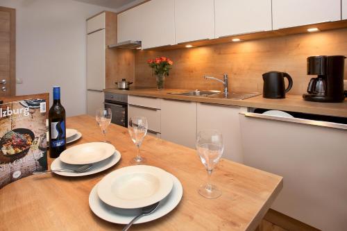 Η κουζίνα ή μικρή κουζίνα στο Appartement Lackner