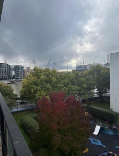 vistas a un río con árboles y edificios en Central London zone 1 double room en Londres