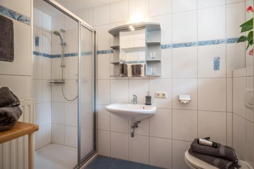 Koupelna v ubytování Ferienwohnung Schwabegghof