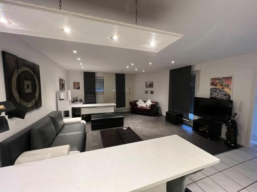 Posezení v ubytování EG Wohnung mit eigenem Eingang