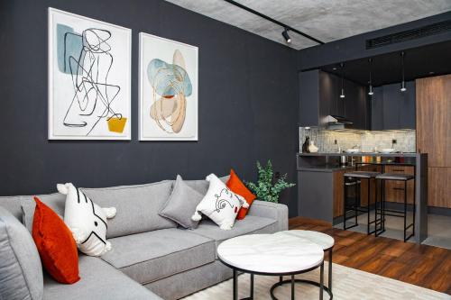 Χώρος καθιστικού στο Appartement neuf 2 chambres avec salle de sport