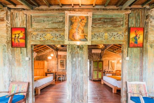 Katil atau katil-katil dalam bilik di Nauna Villa Ubud