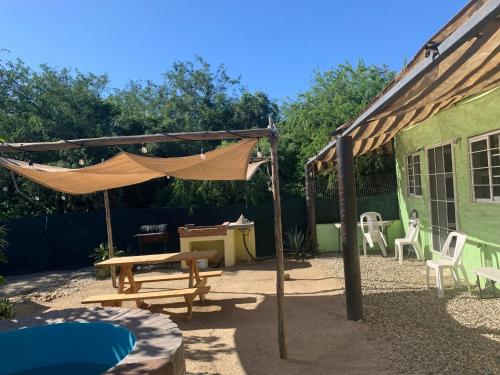 Patio nebo venkovní prostory v ubytování Bungalows en Los Barriles