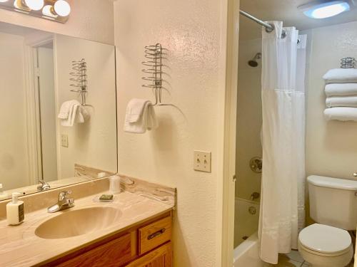 Bilik mandi di Lift House Lodge, Vail Lionshead Studio Condo, Walk to Gondola