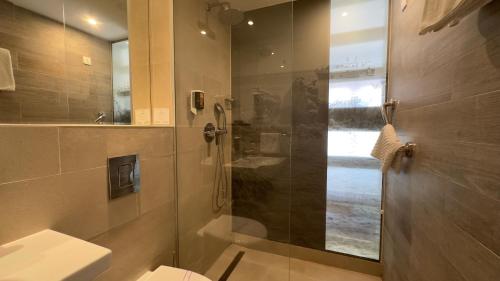 Koupelna v ubytování Hotel Aleksandar