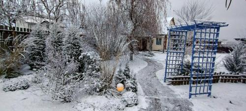 Villa del Grossa Будинок з каміном та чаном на дровах v zimě