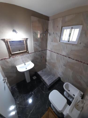 ein Bad mit einem Waschbecken und einem WC in der Unterkunft La Amelia in Buenos Aires