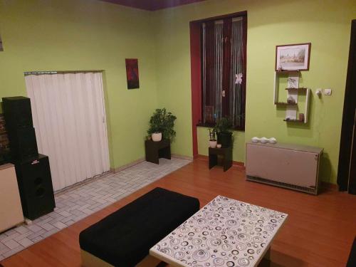 sala de estar con sofá y mesa en Relax House Irina en Novi Bečej