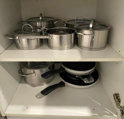 Apisha Apartementにあるキッチンまたは簡易キッチン