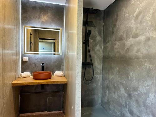 Koupelna v ubytování Hôtel Casa Matteu